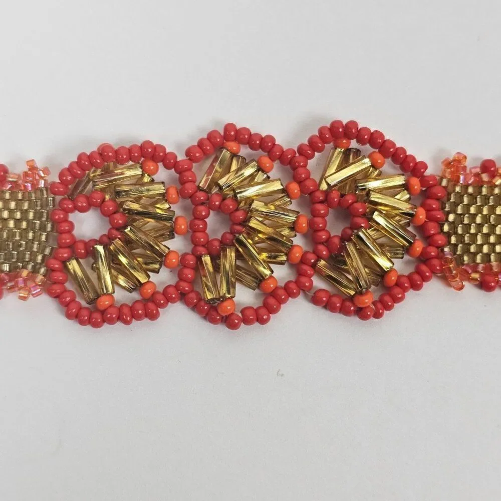 Hand Crafted gold red